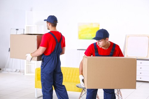 Professional removals and storage service in Grovepark with moving boxes