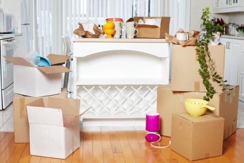 Short-term storage unit in Grovepark with organized boxes and furniture