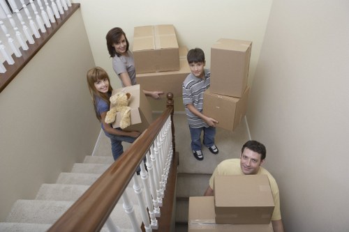 Packed household items placed safely in a Grovepark storage unit